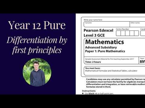 Differentiation by First Principles exam question! (Edexcel A-level Maths)