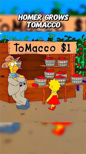 Homer Grows Tomacco 🍅 #simpsons #shorts