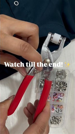 How to install the Metal Snap Fastener Button #shorts #bagmaking #leather #handmade #snapbutton