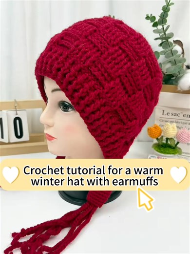 Winter Crochet Hat Free Tutorial for Beginners