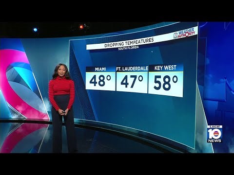 Expect temperatures in upper 40s in South Florida