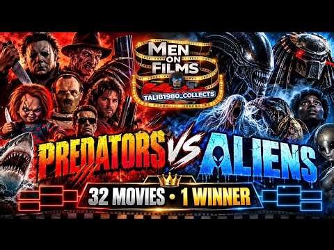 👽 PREDATORS vs. ALIENS! 🔪 32-Movie Horror Tournament | Men on Films LIVE