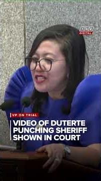 Video of VP Sara punching sheriff in 2011 shown in court | ANC