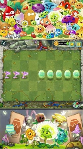 Random 3 Plants Level Max Vs Random 5 Vase Zombies #shorts #pvz #pvz2