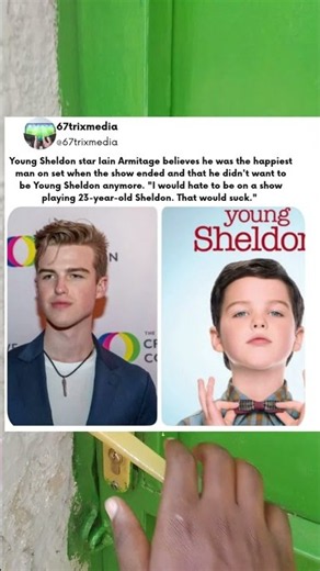IAIN ARMITAGE WAS HAPPY WHEN YOUNG SHELDON ENDED: “I DIDN’T WANT TO BE YOUNG SHELDON ANYMORE!” 😂👏