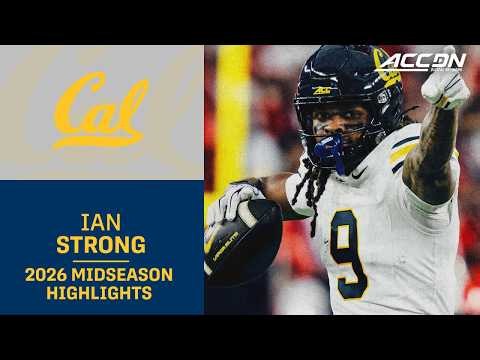 Cal WR Ian Strong Midseason Highlights | 2026 ACC Football
