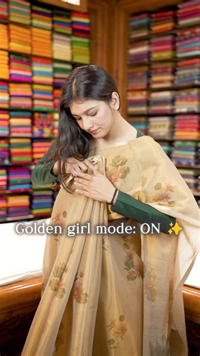 GRWM in a Golden Tissue Saree ✨👑