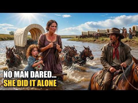 The Wagon Train Left the Widow Behind - Until a Cowboy Watched Her Drive Six Mules Across the River