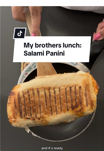 Homemade Salami Panini for Lunch