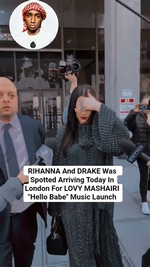 RIHANNA And DRAKE Was Spotted Arriving Today In London For LOVY MASHAIRI "Hello Babe" Music Launch