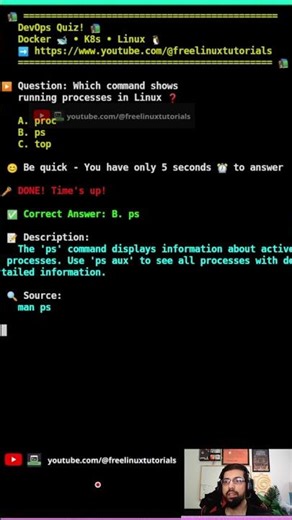 🐧Linux command to show running processes