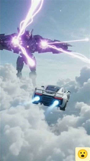 🚀 A Flying Car Just Challenged an Alien Warship! 👽⚡#shorts #FlyingCar #AlienWarship #SciFiShorts