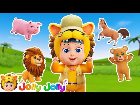 ABC Animals | Learn Animal Names | More Animal Songs | Jolly Jolly - Nursery Rhymes