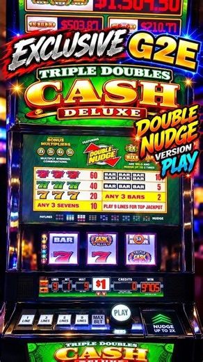 TRIPLE DOUBLE Cash Deluxe DOUBLE NUDGE | G2E #expo #lasvegas #slots