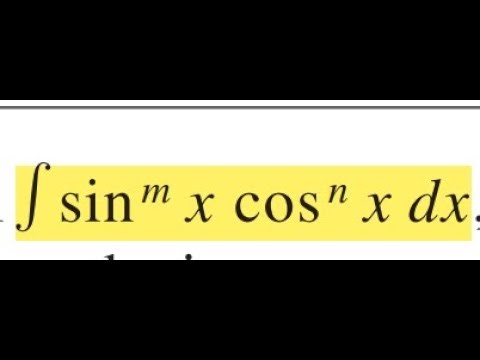 24 Odd and even Powers of Sines and Cosines تكامل الدوال المثلثية للأسس الزوجية والفردية
