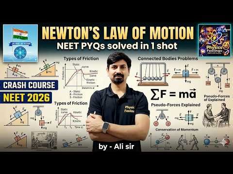 Newton's Laws of Motion (NLM) NEET PYQs Solved in 1 Shot 🚀 |#neet #crashcourse #shorttrick #physics