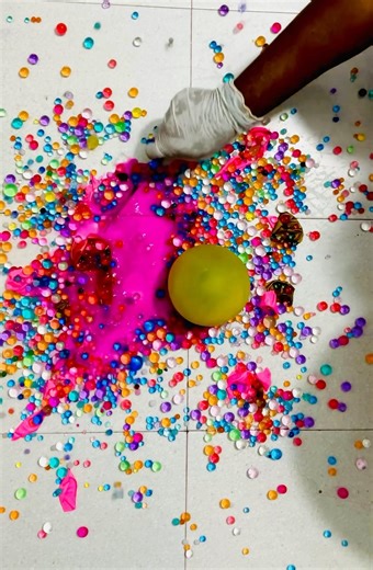 H Shape Balloon Pop 🎈✨ Satisfying Color Burst ASMR You Can’t Stop Watching!