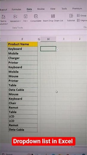 Dropdown list in Excel #dropdownlistinexcel #list #computerlife #exceltipsandtricks #excel