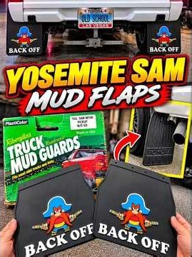 NOS Yosemite Sam Mud Flaps for My 1985 Toyota Pickup! 🛻🔥