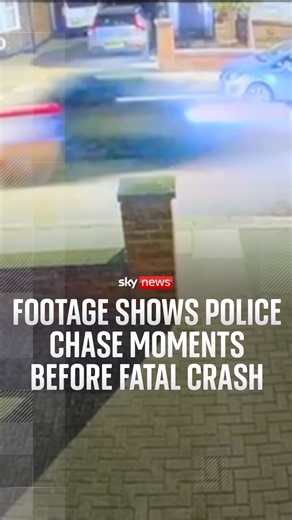 Footage shows police chase moments before fatal crash