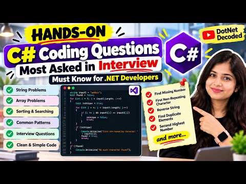 C# Coding Questions for .NET Interviews | 7 Hands-On Problems Every .NET Developer Must Practice