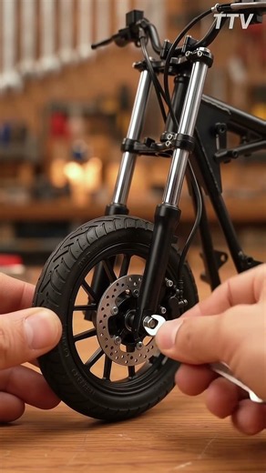 Tiny Motorcycle Built by Hand! 🤯 | TTV Tiny World Assembly Ep 1 #Shorts