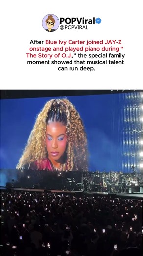 Blue Ivy joined her dad onstage and made it a family affair! 🎹💙 #blueivycarter