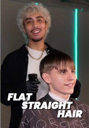 Textured Fringe Tutorial on Flat Straight Hair - Straight to Wavy hair without a perm . I show @Maks how to add texture and volume to flat straight hair using the @Type Hair Texture Pack 🔥💈 #straighthair #hairtutorial #barber #hairtransformation #TYPEHAIR