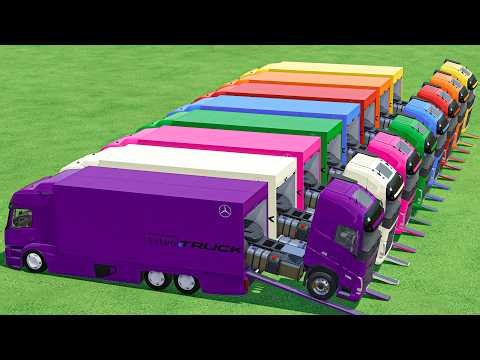 Transport With Colors | Trucks Loaded GIANT Urban Trucks In Fs22 | Farming Simulator 22