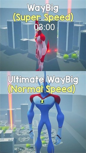 WayBig (SuperSpeed) vs Ultimate WayBig (Normal Speed)🏁 Ben 10 Fan Made Galvan Game