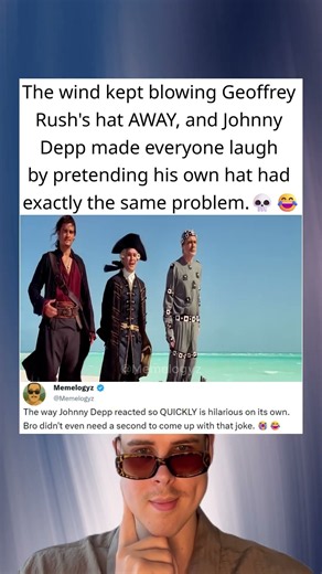 Johnny Depp’s Reaction to Geoffrey Rush Losing His Hat Was PRICELESS 😂 | Pirates of the Caribbean