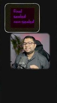 Day61 | Final Keyword vs Sealed vs Non-Sealed classes #coding #javaframework #programming