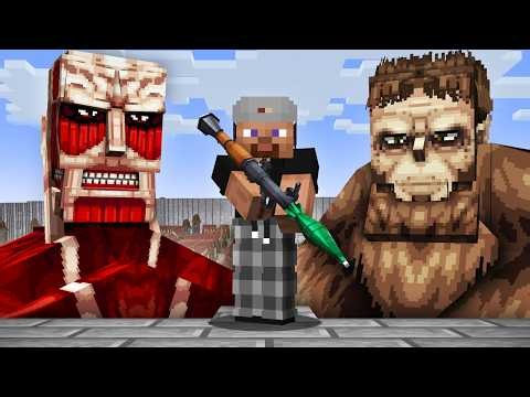 Usando Armas VS Titanes de Attack on Titan en Minecraft