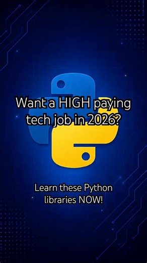 Top 5 Python Libraries for High Paying Jobs in 2026 💰🔥 #shorts