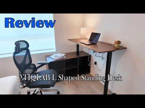 TIQLAB L-shaped Standing Desk Review | The perfect L-shaped desk for my home office!