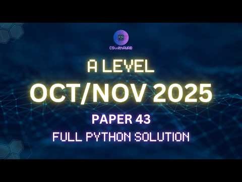 Paper 43 Oct/Nov 2025 Python Q1 | A Level Computer Science 9618