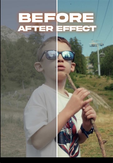 Use the before and after effect in DaVinci Resolve This one is useful when you want to show the difference between your raw footage and your grade, or even between two versions of a shot. It makes people instantly see the work you’ve done. \t1.\tGo to the Effects tab \t2.\tSearch for Wipe Transition \t3.\tDrag it onto your cut \t4.\tAdjust the direction and softness the way you like That’s it, now you can slide between before and after in one shot. #VideoEditing #DaVinciResolveTips #DaVinciResol