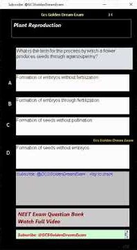 NEET Biology: Plant Reproduction in 1 Minute |Quick Learning 66