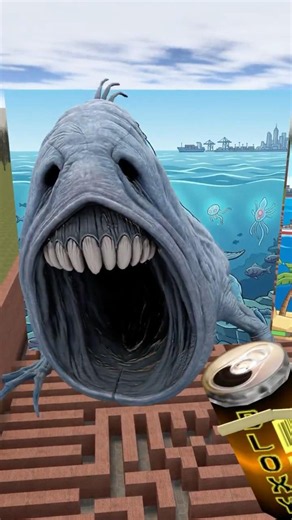 WHO IS IT GUESS! THE DEEP SCREAMER FILTER MUNCHER CLOVERNECK 2D 3D in BIG MAZE #gmod #shorts