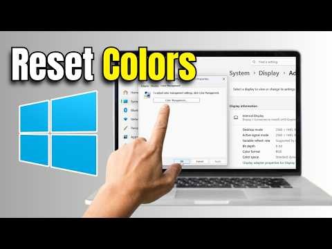 How to Reset Color Settings in Windows 11