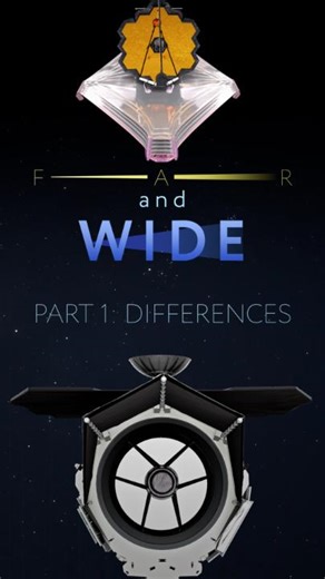 What makes NASA's James Webb Space Telescope and #NASARoman so different is what makes them the perfect team to help us reach a common goal: a better understanding of the universe and everything in it. Webb's focused field of view enables more concentrated observations deep into the universe, while Roman will conduct larger, faster, and shallower surveys of the cosmos. Learn more about their differences: https://go.nasa.gov/4b4o9kc Make sure to stay tuned for the next video about how the telesco