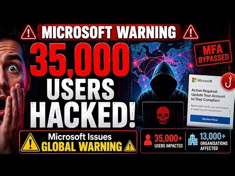 Microsoft WARNING 🚨 35,000 Users Hacked in Massive Global Phishing Attack!