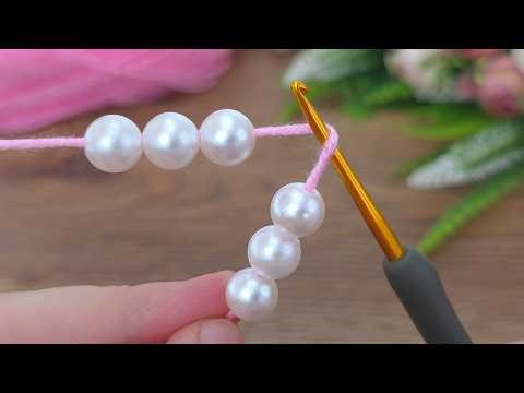 Easy + gorgeous THIS!Type YES to see how Easy Pearl Crochet Keychain Tutorial Beginner Friendly DIY