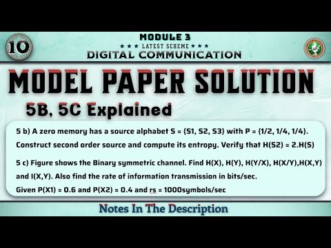5B, 5C Explained Model Paper Solution Module 3 Digital Communication (DC) | 5th Sem ECE 2022 VTU