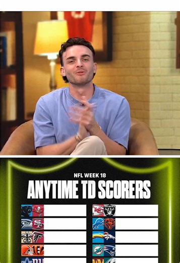NFL Week 18 Anytime Touchdown Scorers Insights