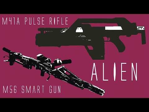 The Alien Hunter: The M41A Pulse Rifle And M56 Smart Gun from Aliens