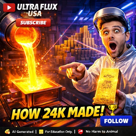 Inside the World’s Most Advanced Gold Refinery: 99.99% Purity Process 🏭✨ ​ Turning 1,000kg of Raw Ore into a $70,000,000 Gold Bar! 🚀💰 ​ ​Welcome to Ultra Flux USA ⚙️ See how fascinating products are made, from massive factories to high-tech production lines 🌍 ​Ever wondered how a piece of dirty rock from deep underground becomes a shimmering, 24-karat gold bar? 🪙✨ Today, we’re stepping inside a high-security, ultra-modern gold refinery to witness the "Amazing Technology" behind the world's 