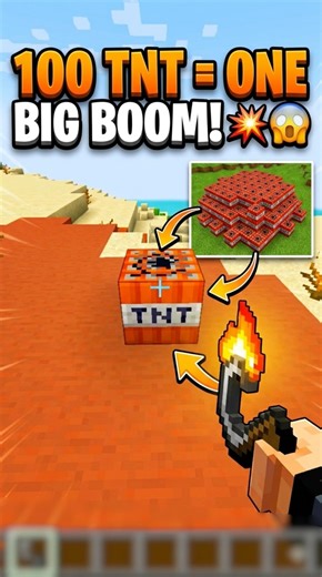 😲 Watch 100 TNT Blocks Become One MASSIVE Explosion! 😲