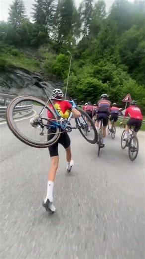 Why This Athlete Is Running With a Bike… and It’s Not Cheating