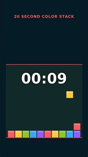 20 Second Rainbow Square Stack #Shorts